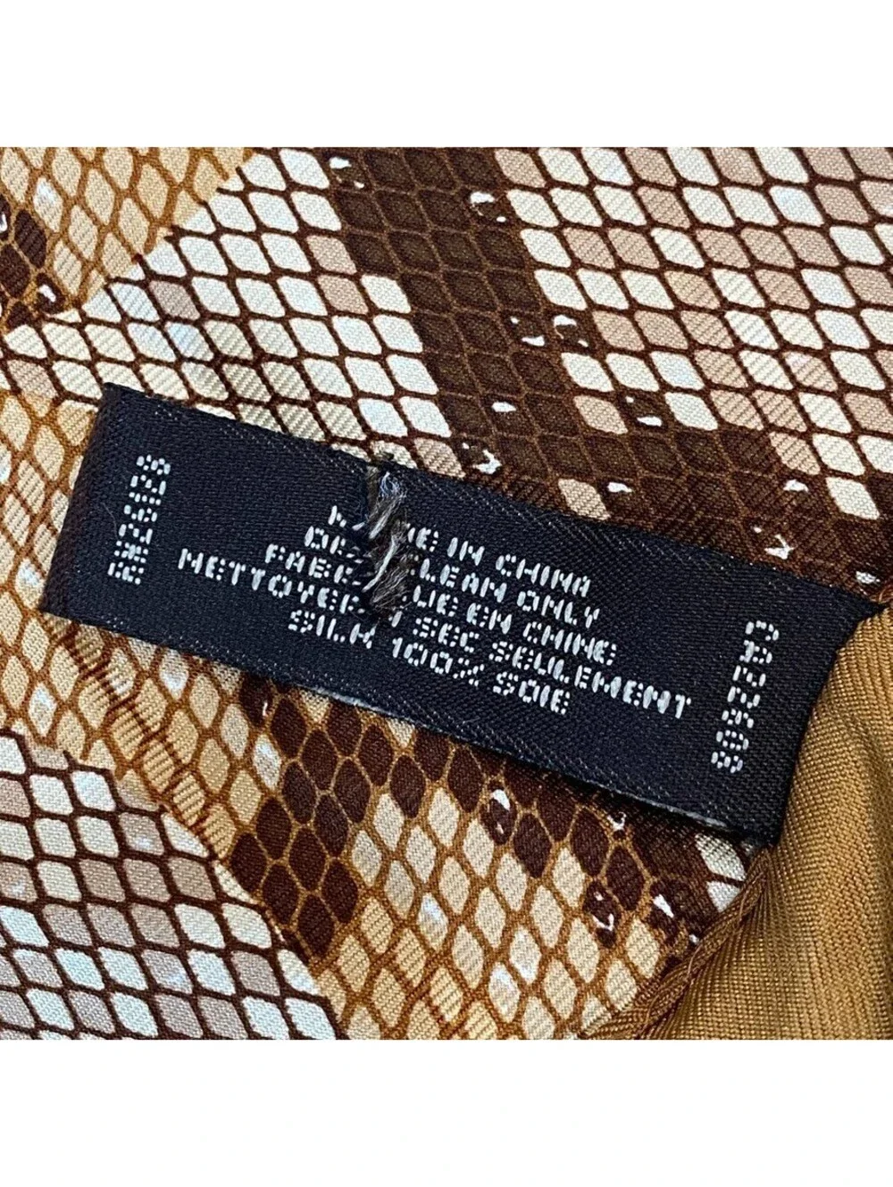 Vintage Coach 100% Silk Scarf Square Snakeskin Animal Pattern 26.5” X 26.5”